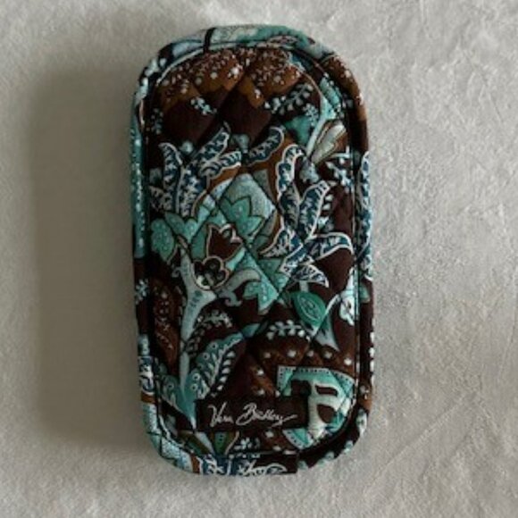 Vera Bradley Rare Soft Double Eyeglass Case in Java Blue - EXCELLENT COND - Picture 2 of 2